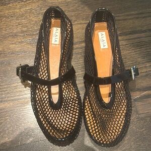 Black Mesh Women's Shoes Alaia